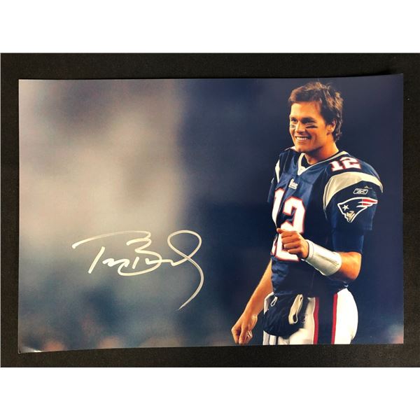 TOM BRADY SIGNED 8X10 PHOTO (RA COA)