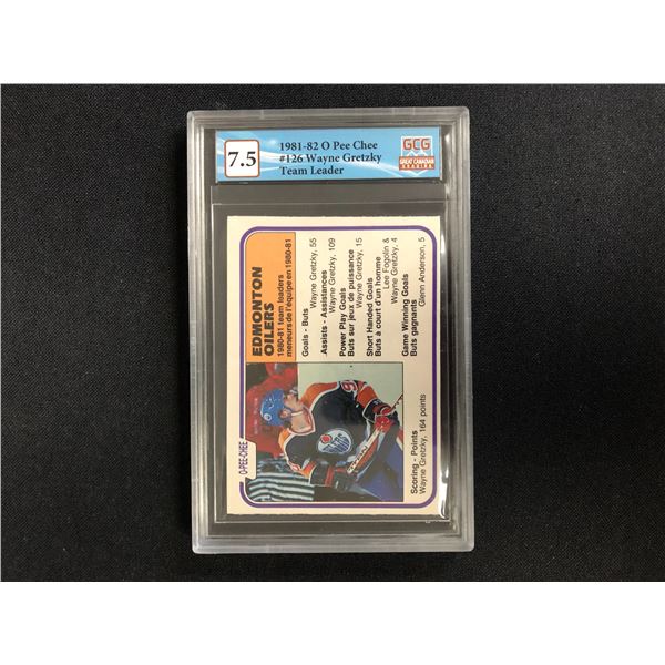 1981-82 O-PEE-CHEE NO. 126 WAYNE GRETZKY (GCG 7.5)