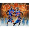 Image 1 : LEBRON JAMES AND SHAQUILLE O'NEAL DUAL-SIGNED 20X24 PHOTO LE (UDA)