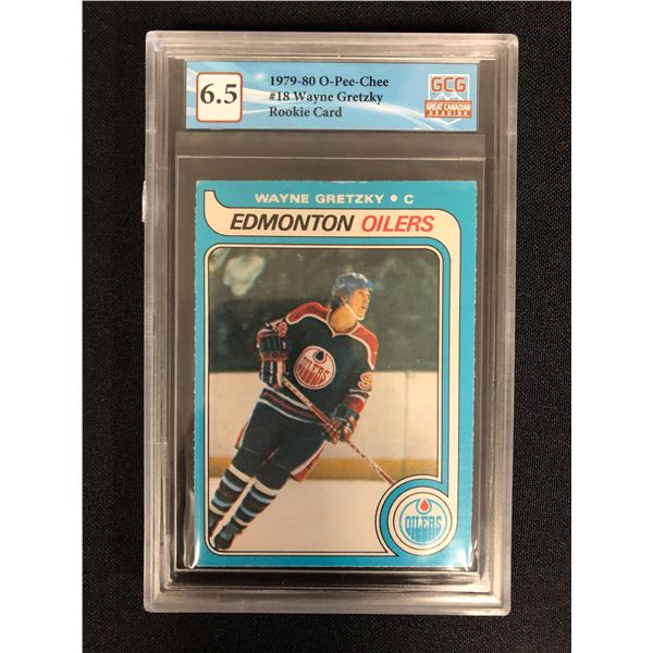 1979-80 O-PEE-CHEE NO. 18 WAYNE GRETZKY RC (GCG 6.5)
