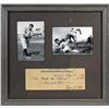 Image 1 : TY COBB AUTHENTIC SIGNED FRAMED 3X8 1946 CHECK (BAS)