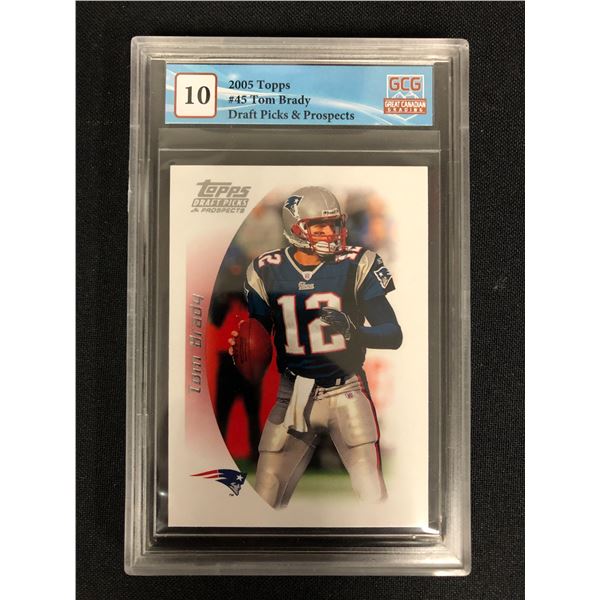 2005 TOPPS NO. 45 TOM BRADY DRAFT PICKS AND PROSPECTS (GCG 10)