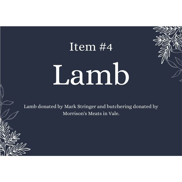 Lamb (Live Auction Item)