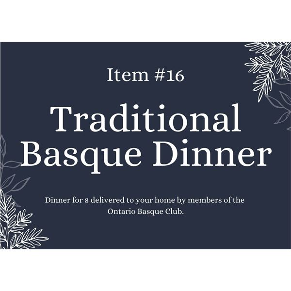 Traditional Basque Dinner (Live Auction Item)