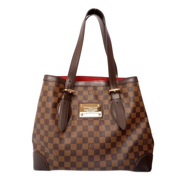 Louis Vuitton Damier Ebene Canvas Leather Hampstead MM Bag