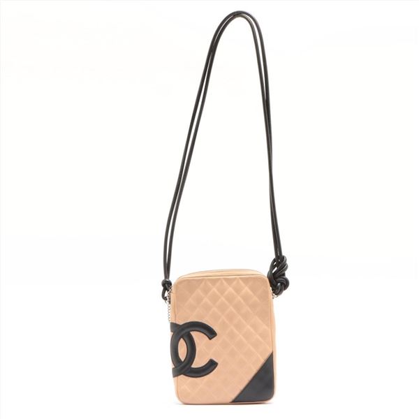 Chanel Beige Quilted Lambskin Leather Cambon Ligne Crossbody Bag