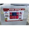 Image 2 : RED STEELMAN 18 DRAWER, 2 DOOR WORKBENCH H67" X W87" X D24" WITH ANTI-SLIP LINING