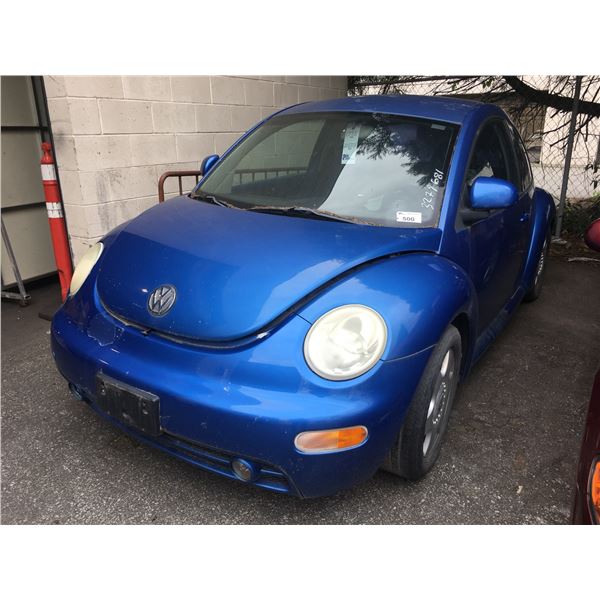 *TOW* 1998 VOLKSWAGEN BUG, 2DR HATCHBACK, BLUE, VIN # 3VWBB61C1WM049063
