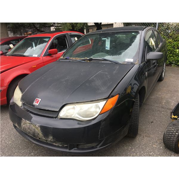*TOW* 2006 SATURN IRON, 4DR COUPE, BLACK, VIN # 1G8AM15F66Z149877