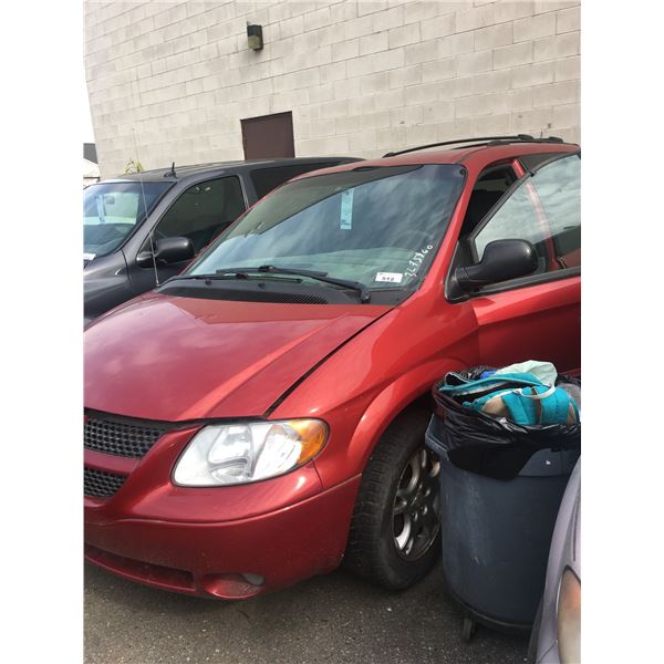 *TOW* 2003 DODGE CARAVAN, 4DR MINI VAN, RED, VIN # 1D4GP45R63B173946