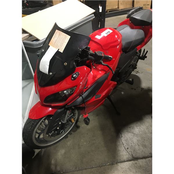 *TOW* *DECLARATIONS TO SIGN* *NO REGISTRATION* EM2 MOTORCYCLE, RED, TMU, GAS, *PARTS ONLY*