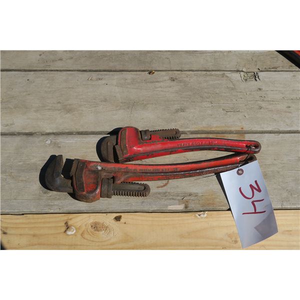 2 Pipe Wrenches - 14 & 18"