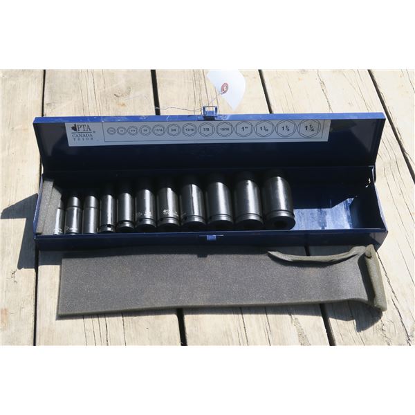 11 Piece 1/2" Deep Standard Impact Socket Set - 7/16" - 1 1/4"