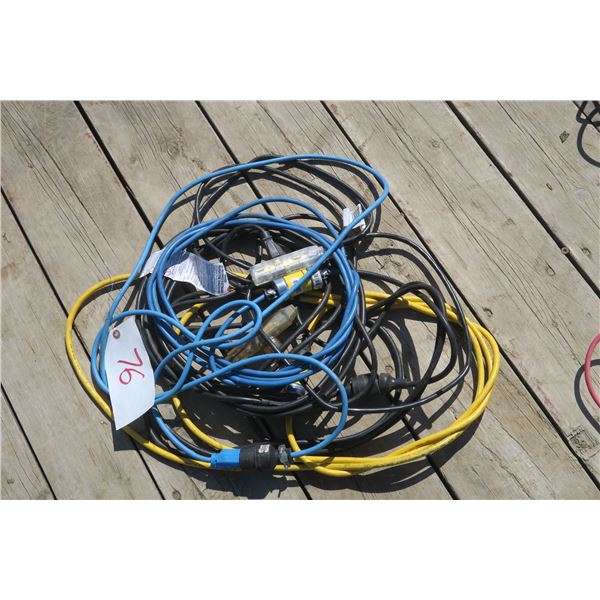 Lot of Assorted Extension Cords