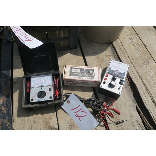 3 Vintage Electrical Test Meters