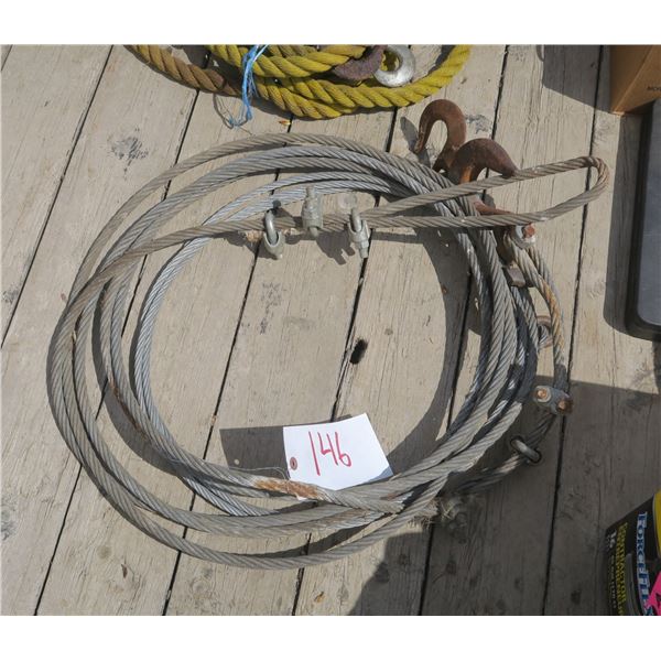2 Tow Cables w/ Hooks