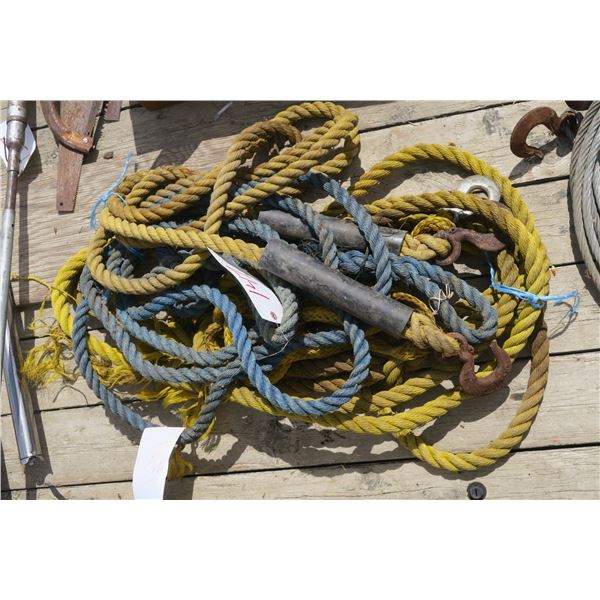 Lot of Tow Ropes & Hooks