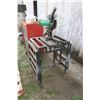 Image 1 : Hitachi 14" Chop Saw on Metal Stand w/ Fold up Extensions
