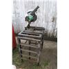 Image 2 : Hitachi 14" Chop Saw on Metal Stand w/ Fold up Extensions