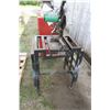 Image 6 : Hitachi 14" Chop Saw on Metal Stand w/ Fold up Extensions