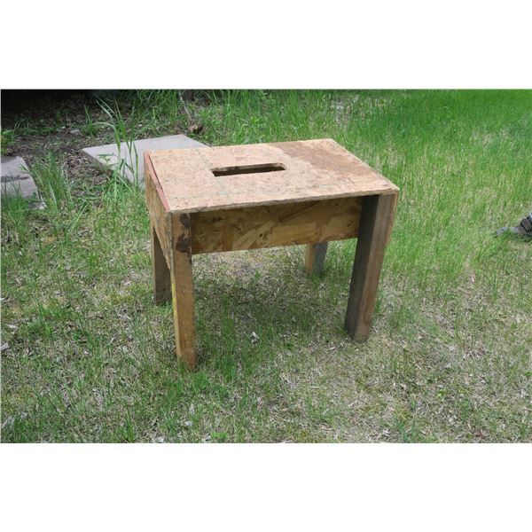 Wood Stool - 22.5x16x18H in.