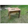 Image 1 : Wood Stool - 22.5x16x18H in.