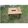 Image 3 : Wood Stool - 22.5x16x18H in.
