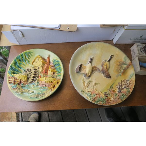 2 Chalkware Plaques - 11.5 & 14 in.