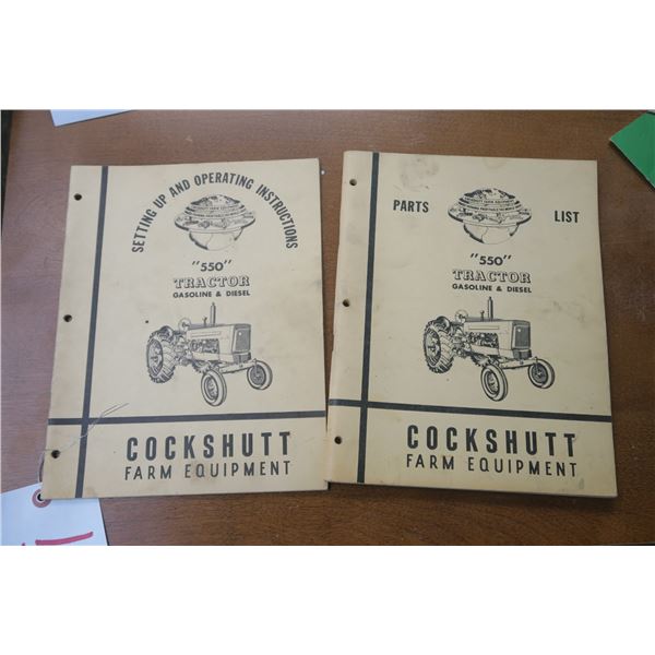 Cockshutt 550 Tractor Manual & Parts List
