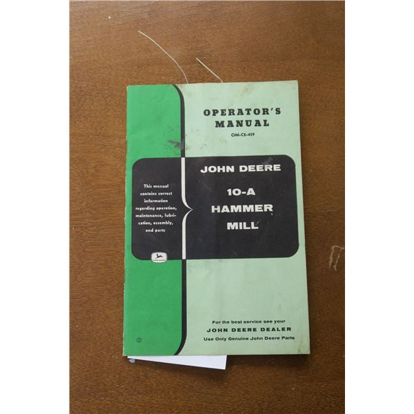 John Deere 10-A Hammer Mill Manual
