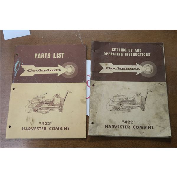 Cockshutt "422" Harvester Combine Manual & Parts List