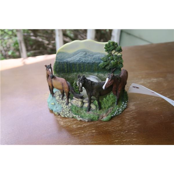 Horse Plaque Ceramic Candle Holder