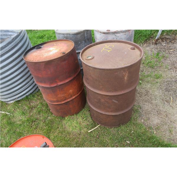 2 - 45Gal Steel Drums