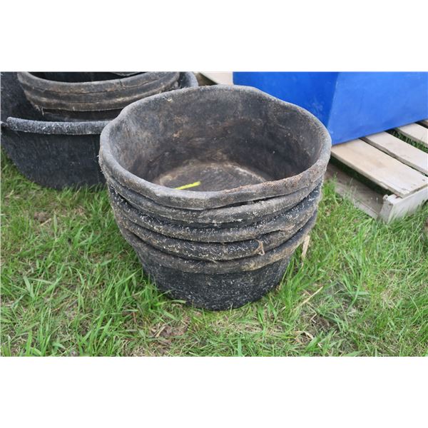 5 Rubber Troughs