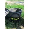 Image 1 : 3 Plastic Feed Tubs - Black