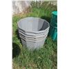 Image 1 : 4 Plastic Feed Tubs - Grey