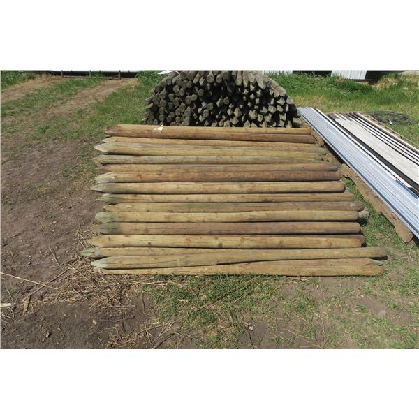 98 - Treated Fence Posts 6ft x 2-3"