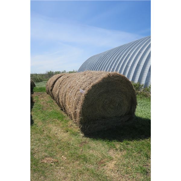 (Sell Price = 6 x Bid Amount) 6 - Second Cut Hay Round Bales - 5.5ft Dia. Hard Core