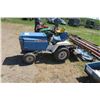 Image 2 : Ford LGT 145 Garden Tractor w/ Roto Tiller 36" & Belly Mount Mower 48"