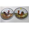 Image 2 : (2) Matching Rooster Plates