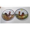 Image 3 : (2) Matching Rooster Plates
