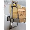 Image 6 : Handymans leather tool belt & old hack saw