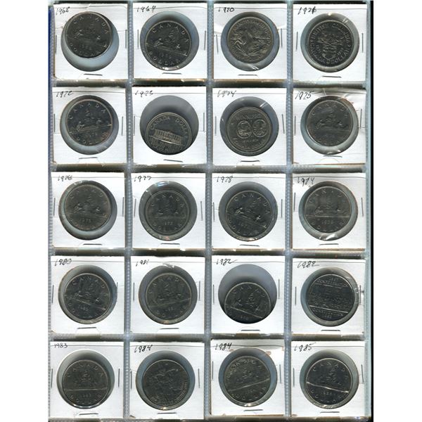 Lot of (22) Canadian Large Dollar From 1968-1987