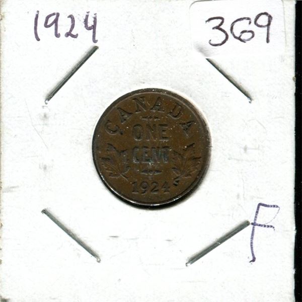 1924 Canadian 1¢ Coin