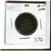 Image 1 : 1871 Prince Edward Island- Large 1¢ coin
