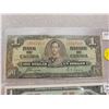 Image 3 : 2 Canadian $1.00 one dollar bills - 1937 & unc 1967 centennial