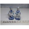 Image 1 : Blue Man and Woman Feeding Animals Ceramic Ornaments (2)