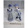 Image 1 : Blue Man and Woman Ceramic Ornaments (2)
