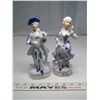 Image 1 : Blue Man and Woman "Love Birds: Ceramic Ornaments (2)
