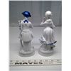 Image 2 : Blue Man and Woman "Love Birds: Ceramic Ornaments (2)